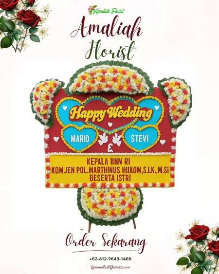 Papan Bunga Pernikahan Satriamekar